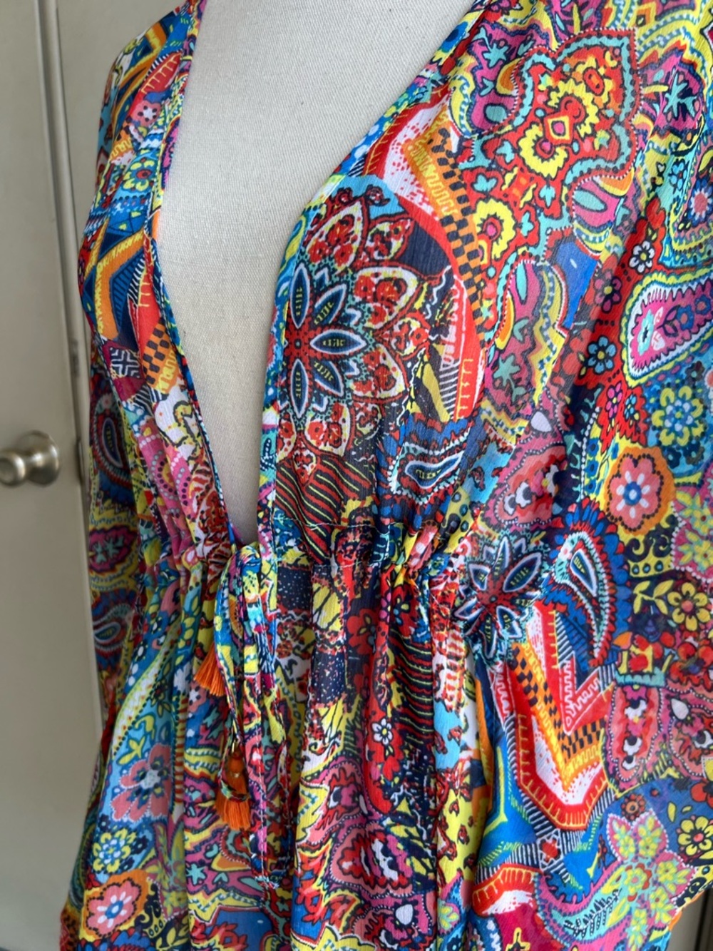 Bleu Rod Beattie Multicolor Paisley Swim Coverup - Picture 7 of 12